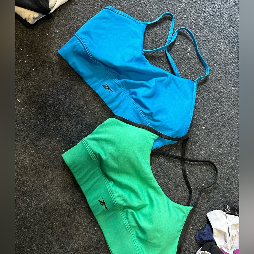 Reebok sports bra x2 and one virus sports bra x1 bundle